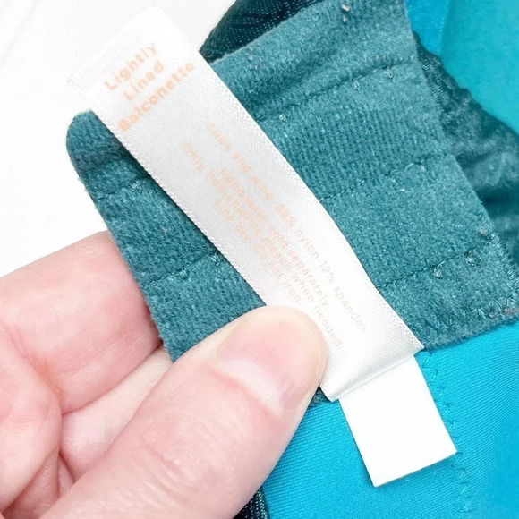 Cacique - Lane Bryant Teal Green Blue Lightly Lined Balconette Bra Women's 38DD - Picture 5 of 5